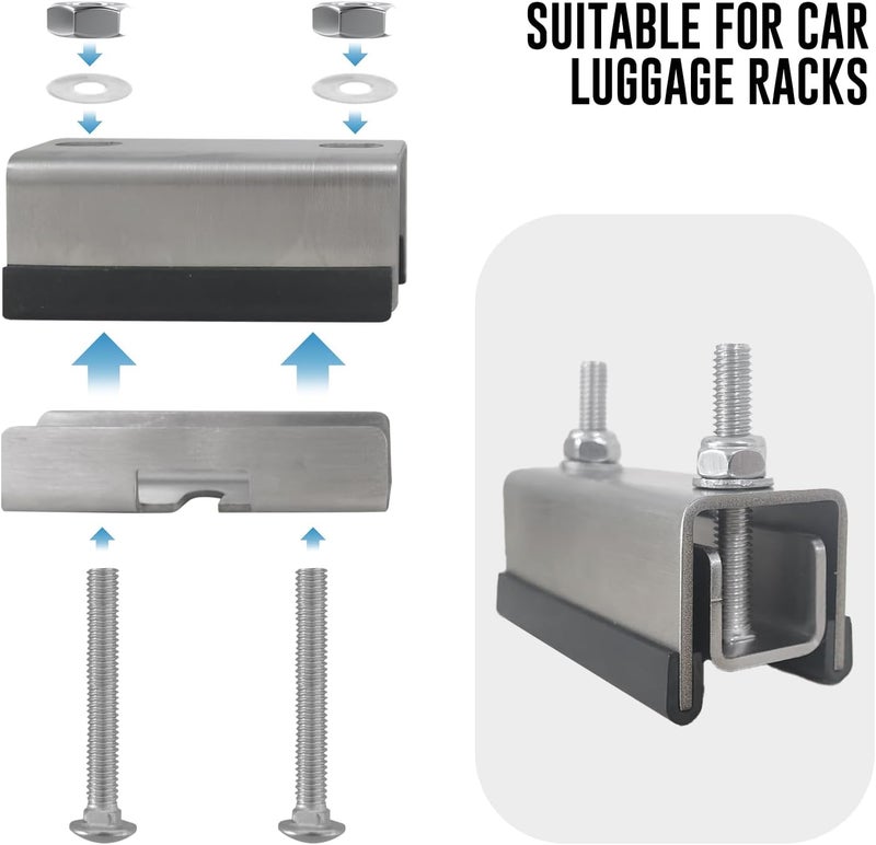 BSWAN Roof Rack Mount Kits,Roof Mount Kit,304 Stainless Steel Van Roof Rack,Van Roof Rack Brackets for ProMaster, Boxer, Jumper, Ducato (4) - Image 5